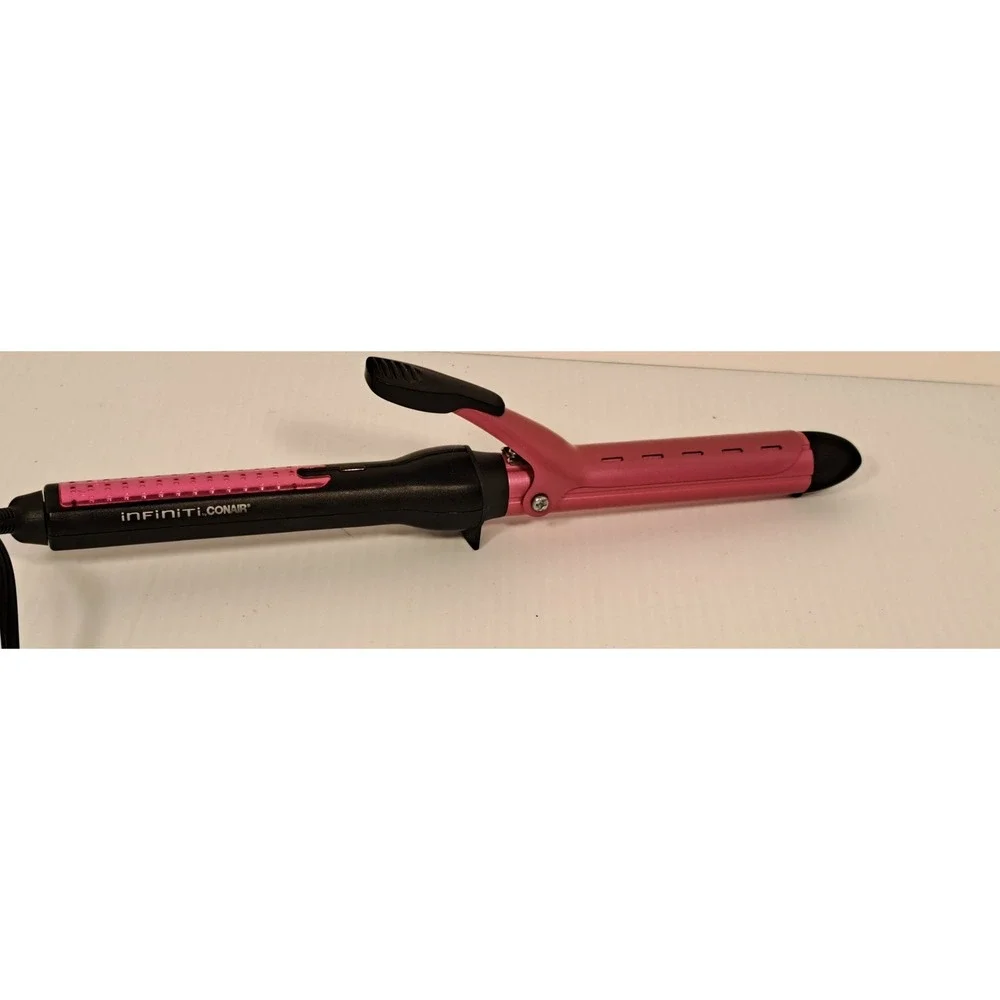 Infiniti by Conair CD120 Pink Ceramic Curling Iron 125W Adjustable Heat Black